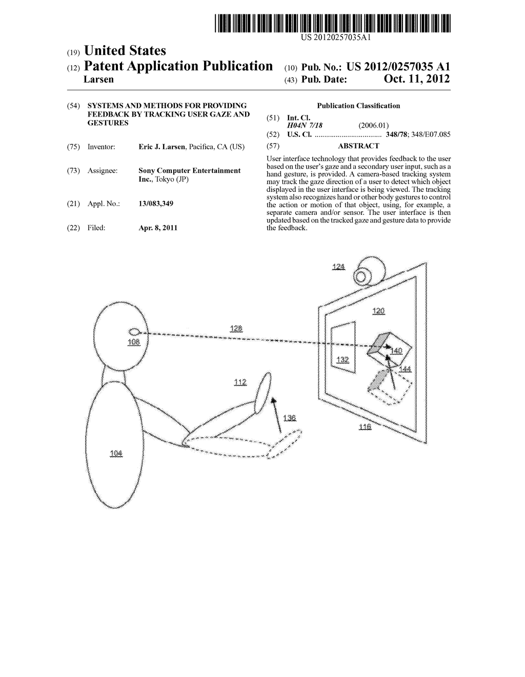 SYSTEMS AND METHODS FOR PROVIDING FEEDBACK BY TRACKING USER GAZE AND     GESTURES - diagram, schematic, and image 01