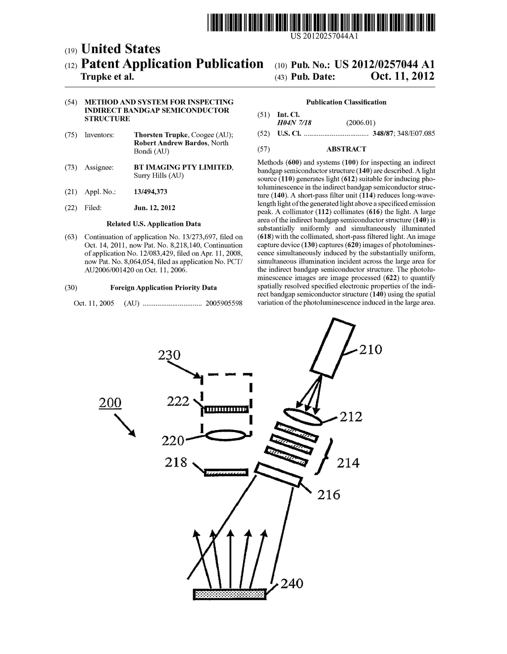 METHOD AND SYSTEM FOR INSPECTING INDIRECT BANDGAP SEMICONDUCTOR STRUCTURE - diagram, schematic, and image 01