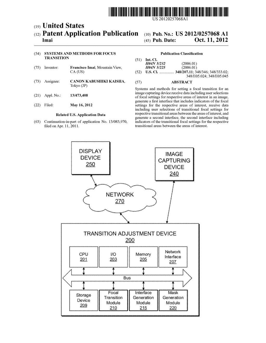 SYSTEMS AND METHODS FOR FOCUS TRANSITION - diagram, schematic, and image 01