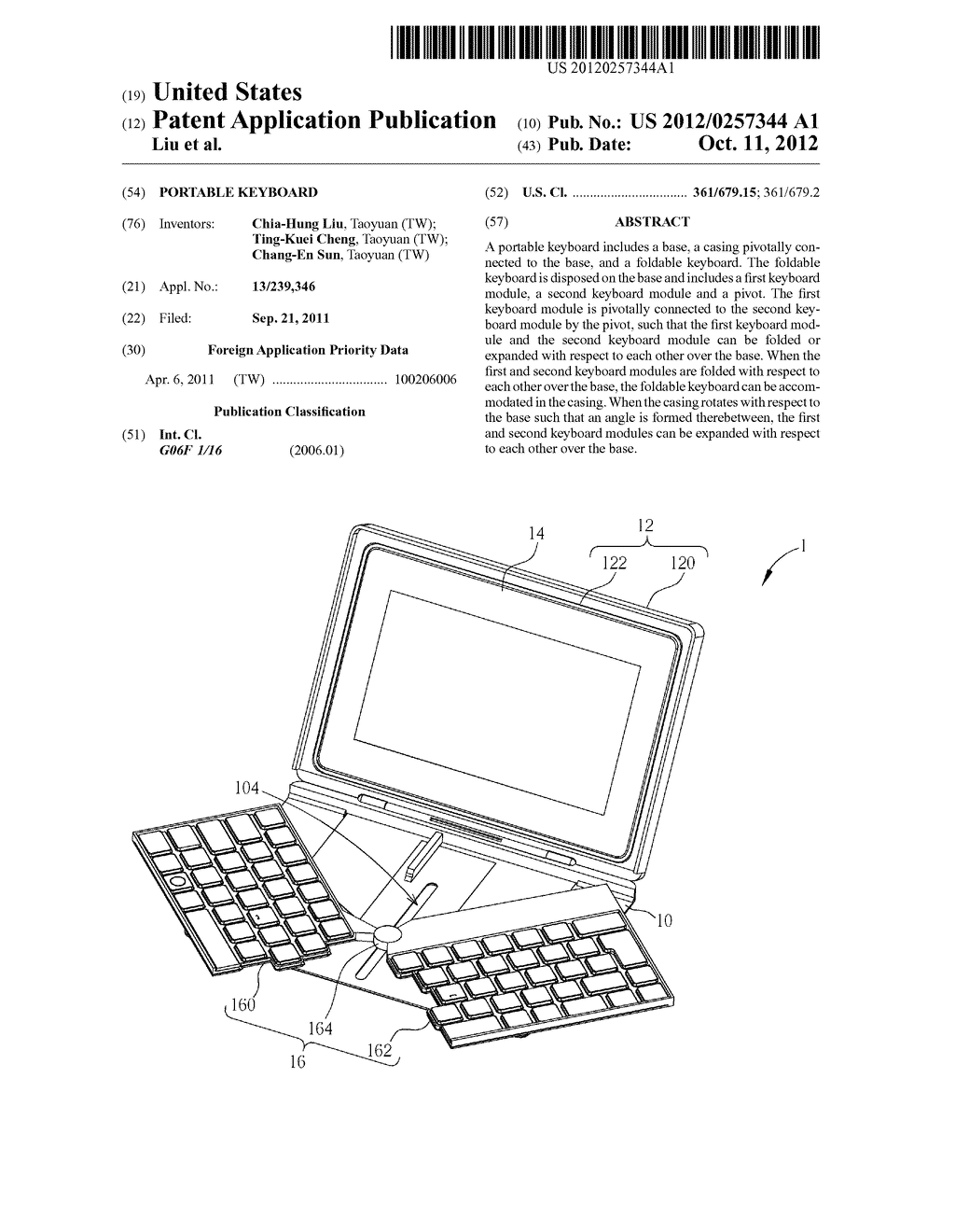 PORTABLE KEYBOARD - diagram, schematic, and image 01