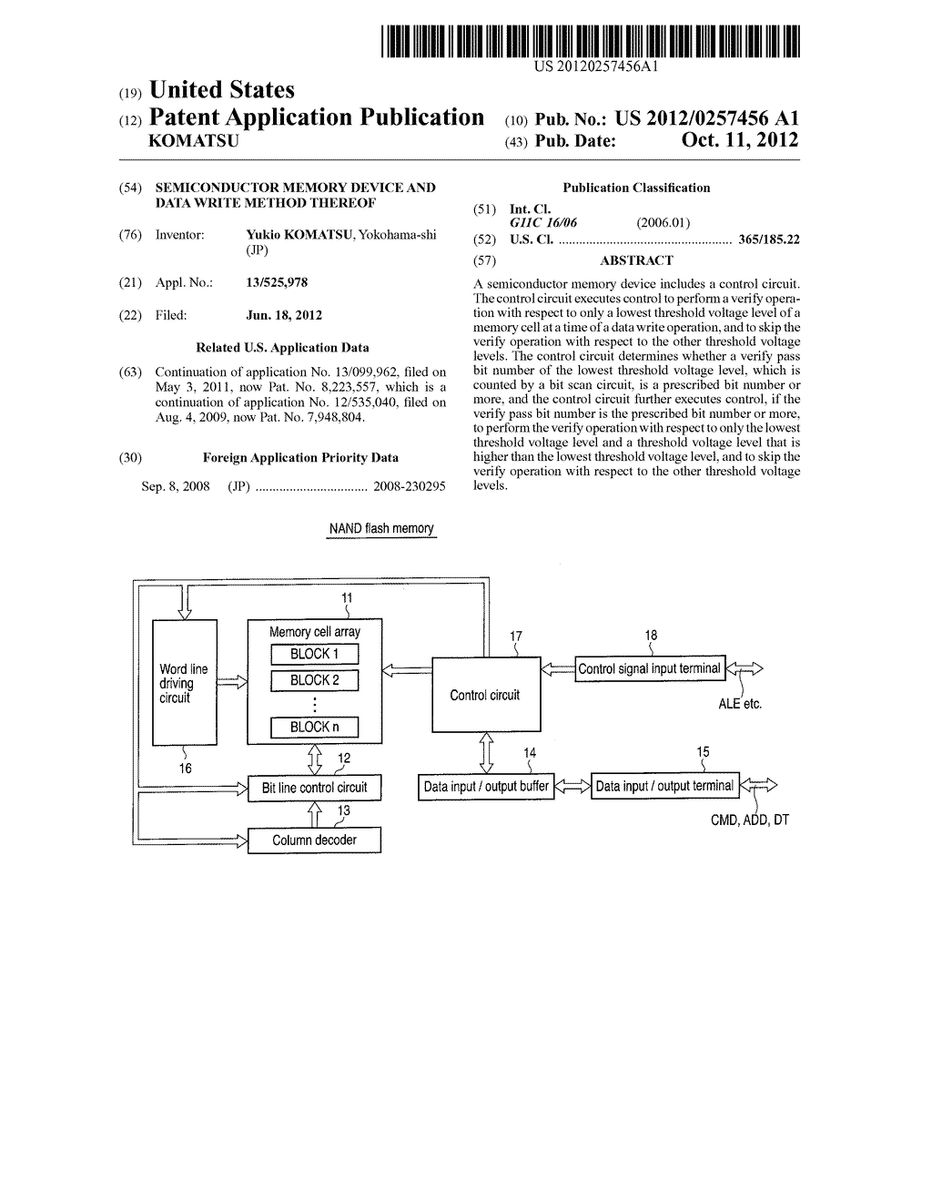 SEMICONDUCTOR MEMORY DEVICE AND DATA WRITE METHOD THEREOF - diagram, schematic, and image 01