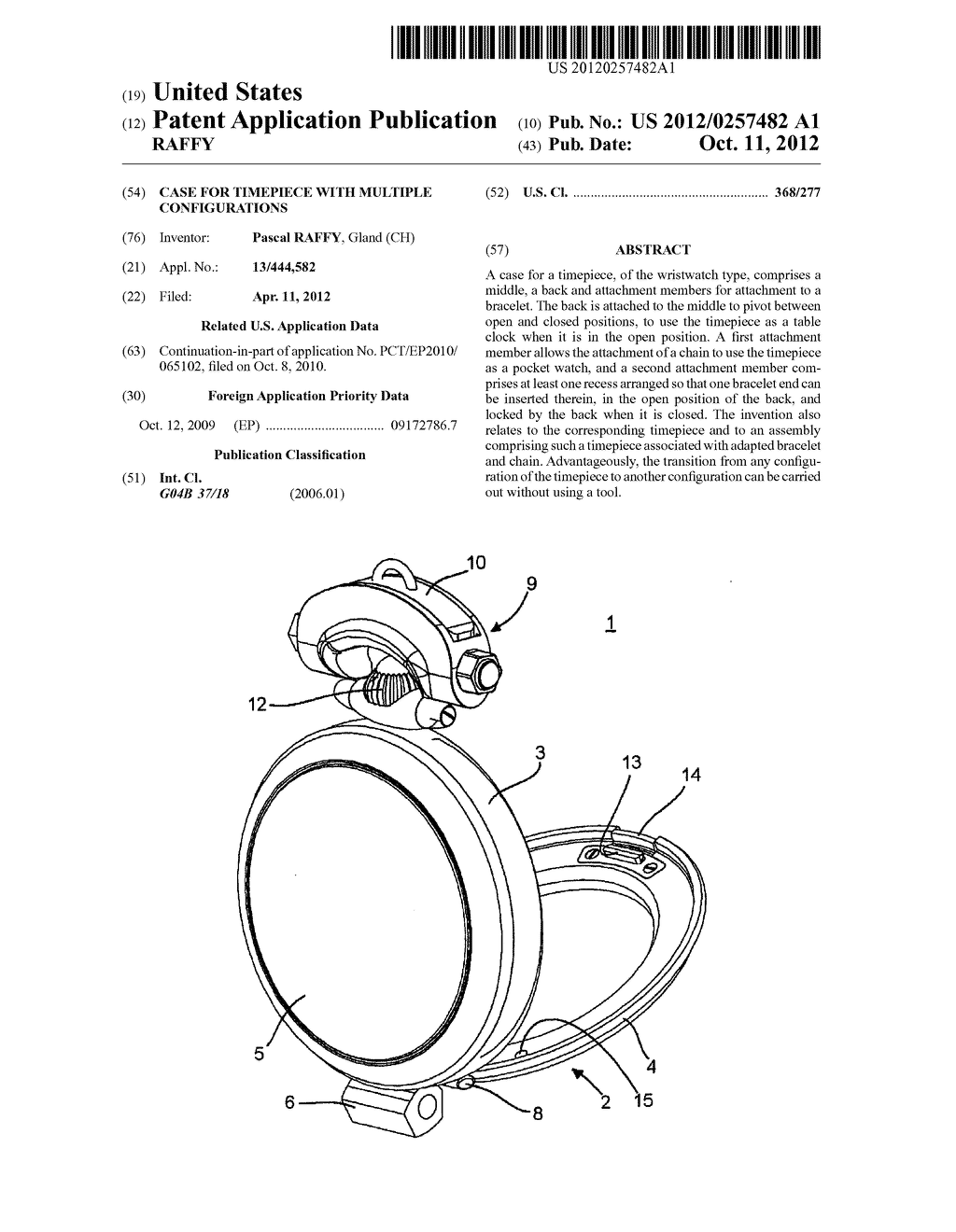 CASE FOR TIMEPIECE WITH MULTIPLE CONFIGURATIONS - diagram, schematic, and image 01