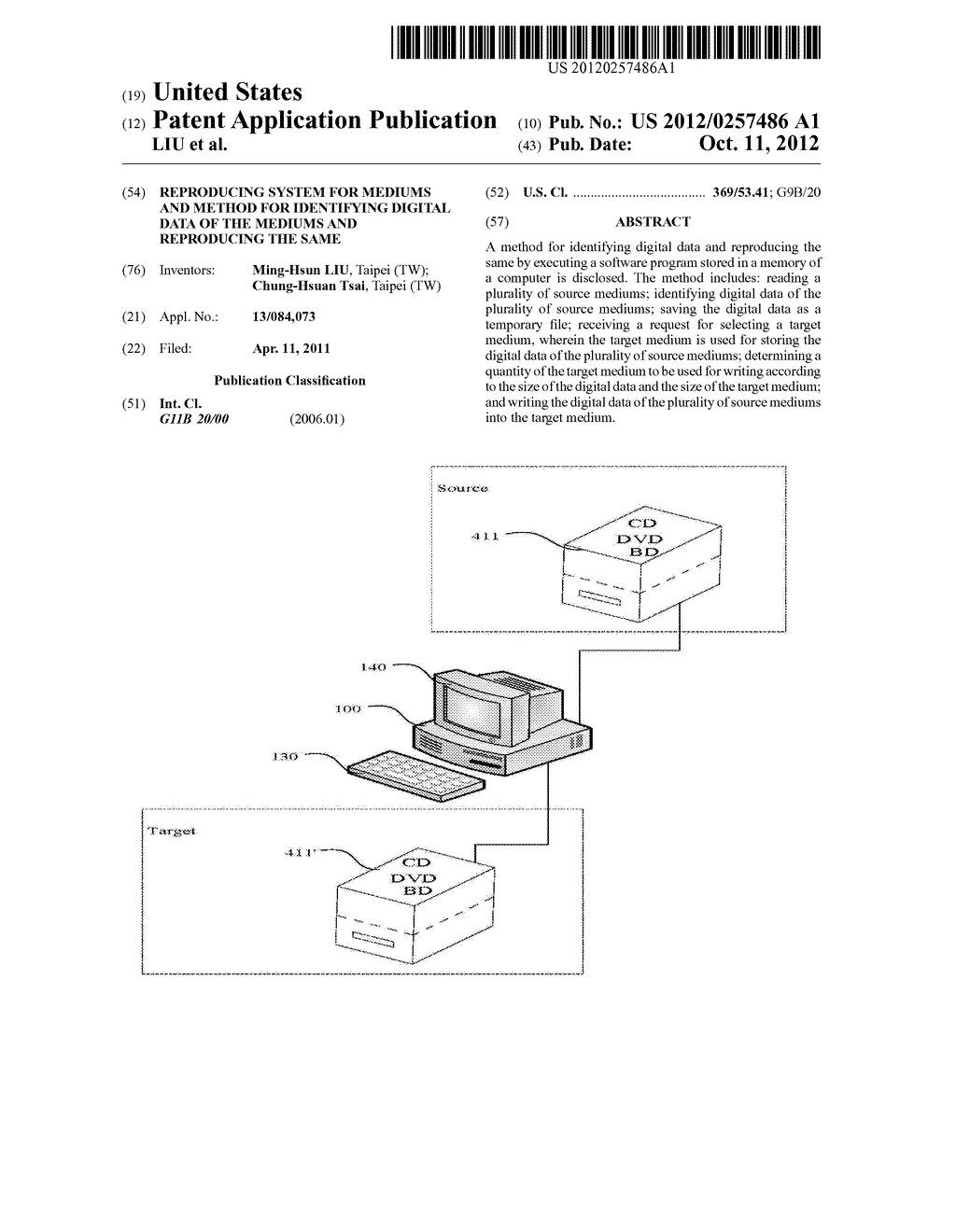 REPRODUCING SYSTEM FOR MEDIUMS AND METHOD FOR IDENTIFYING DIGITAL DATA OF     THE MEDIUMS AND REPRODUCING THE SAME - diagram, schematic, and image 01