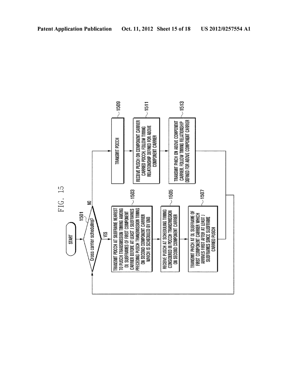 METHOD AND APPARATUS FOR DEFINING TRANSCEIVING TIMING OF A PHYSICAL     CHANNEL IN A TDD COMMUNICATION SYSTEM WHICH SUPPORTS CROSS-CARRIER     SCHEDULING - diagram, schematic, and image 16