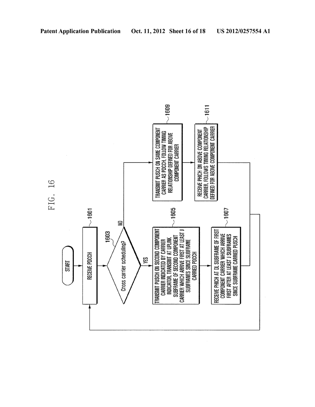 METHOD AND APPARATUS FOR DEFINING TRANSCEIVING TIMING OF A PHYSICAL     CHANNEL IN A TDD COMMUNICATION SYSTEM WHICH SUPPORTS CROSS-CARRIER     SCHEDULING - diagram, schematic, and image 17