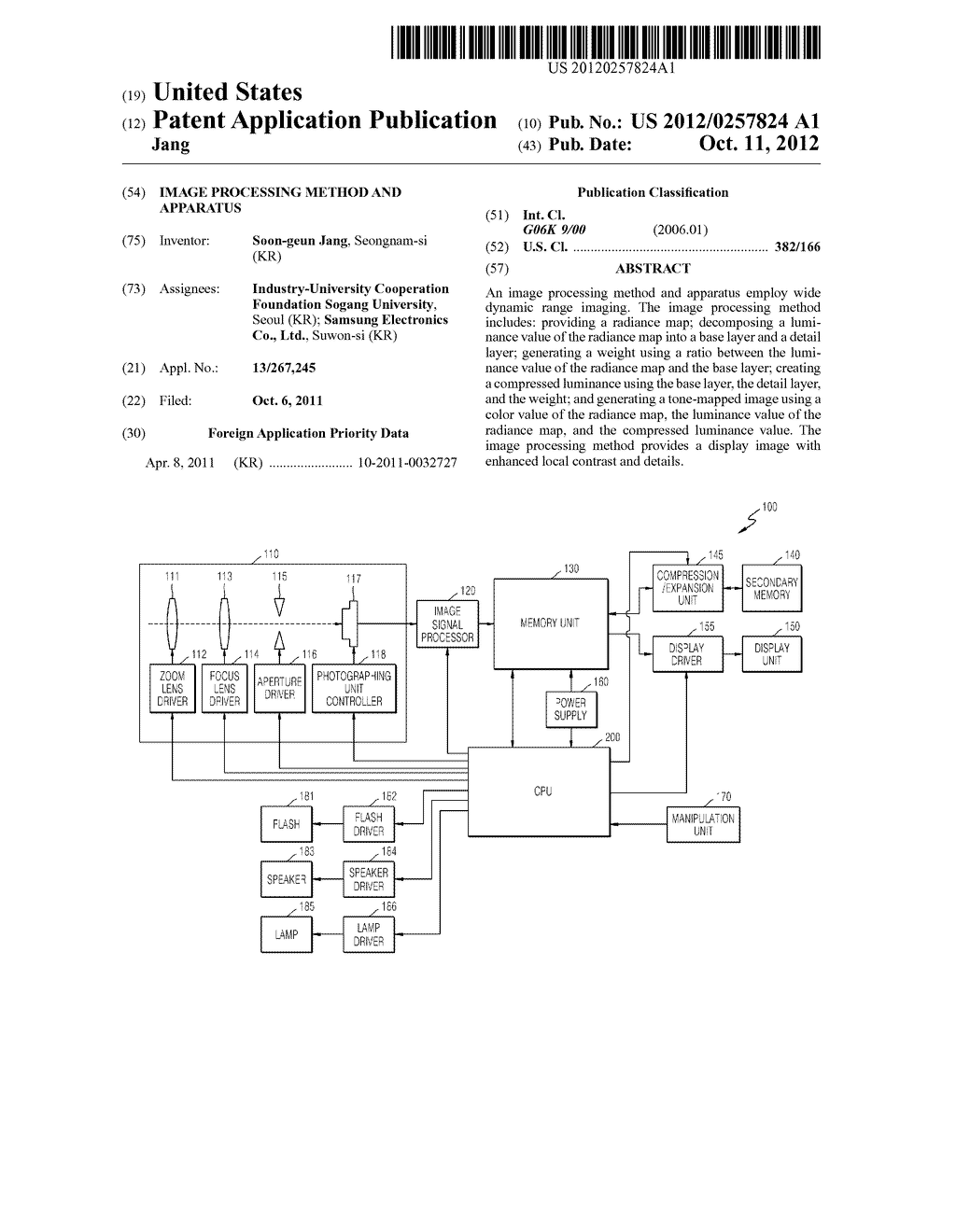 IMAGE PROCESSING METHOD AND APPARATUS - diagram, schematic, and image 01