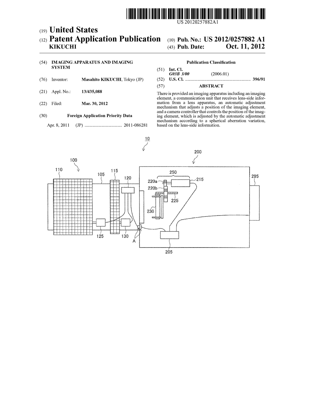 IMAGING APPARATUS AND IMAGING SYSTEM - diagram, schematic, and image 01