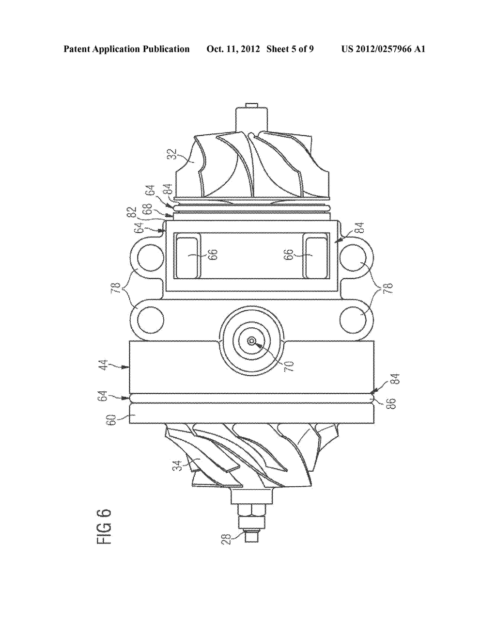 TURBOCHARGER HAVING A BEARING BLOCK DEVICE FOR A TURBOCHARGER HOUSING     DIVIDED IN THE LONGITUDINAL DIRECTION - diagram, schematic, and image 06