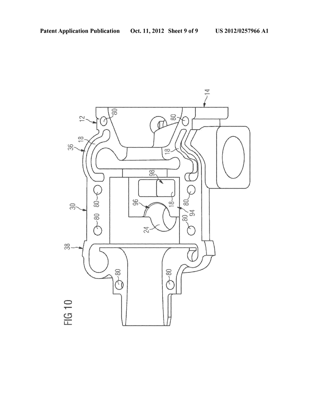 TURBOCHARGER HAVING A BEARING BLOCK DEVICE FOR A TURBOCHARGER HOUSING     DIVIDED IN THE LONGITUDINAL DIRECTION - diagram, schematic, and image 10