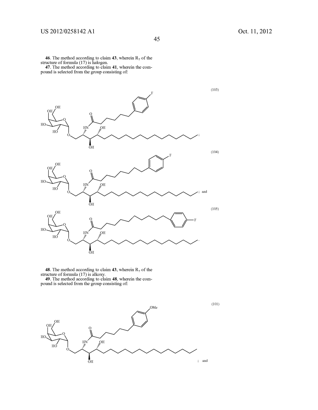 GLYCOLIPIDS AND ANALOGUES THEREOF AS ANTIGENS FOR NKT CELLS - diagram, schematic, and image 85