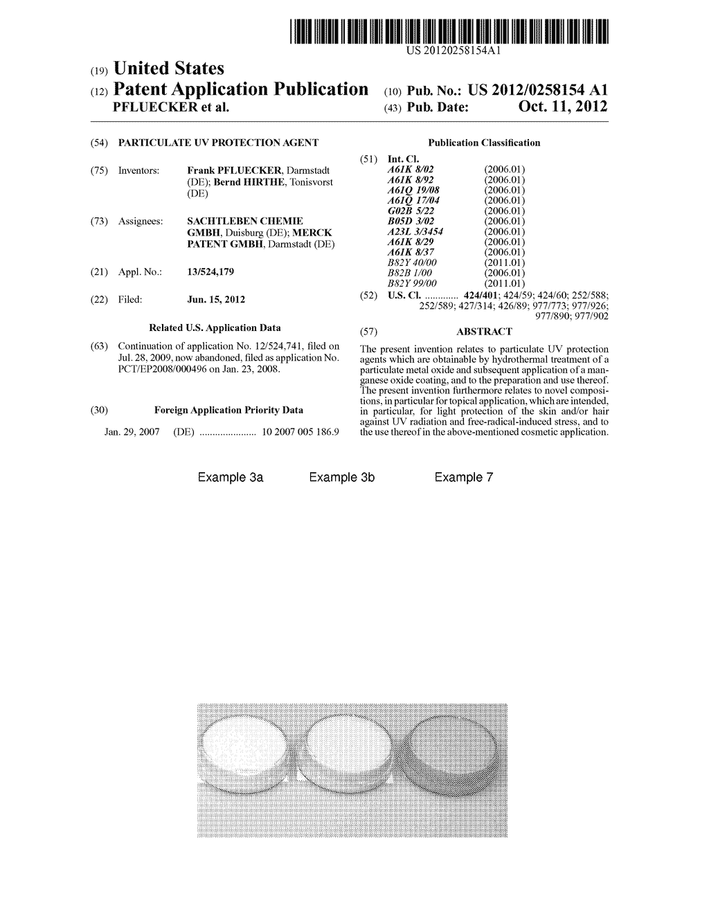 PARTICULATE UV PROTECTION AGENT - diagram, schematic, and image 01