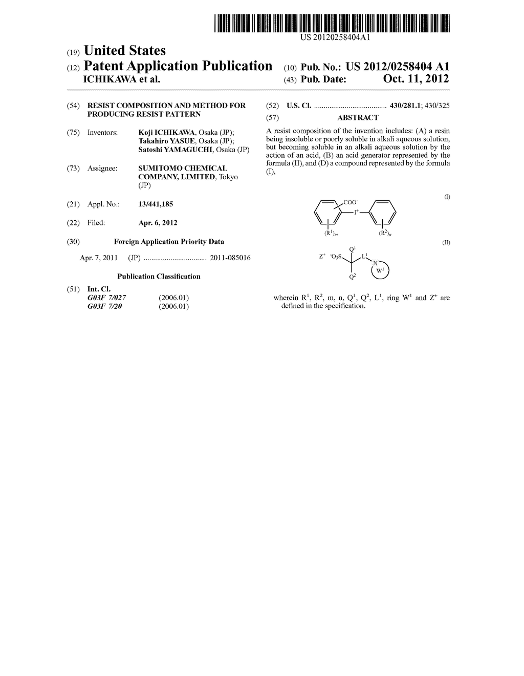 RESIST COMPOSITION AND METHOD FOR PRODUCING RESIST PATTERN - diagram, schematic, and image 01