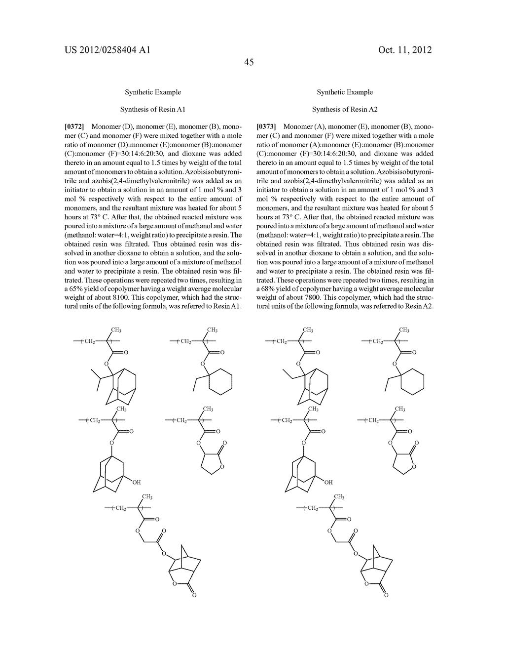 RESIST COMPOSITION AND METHOD FOR PRODUCING RESIST PATTERN - diagram, schematic, and image 46