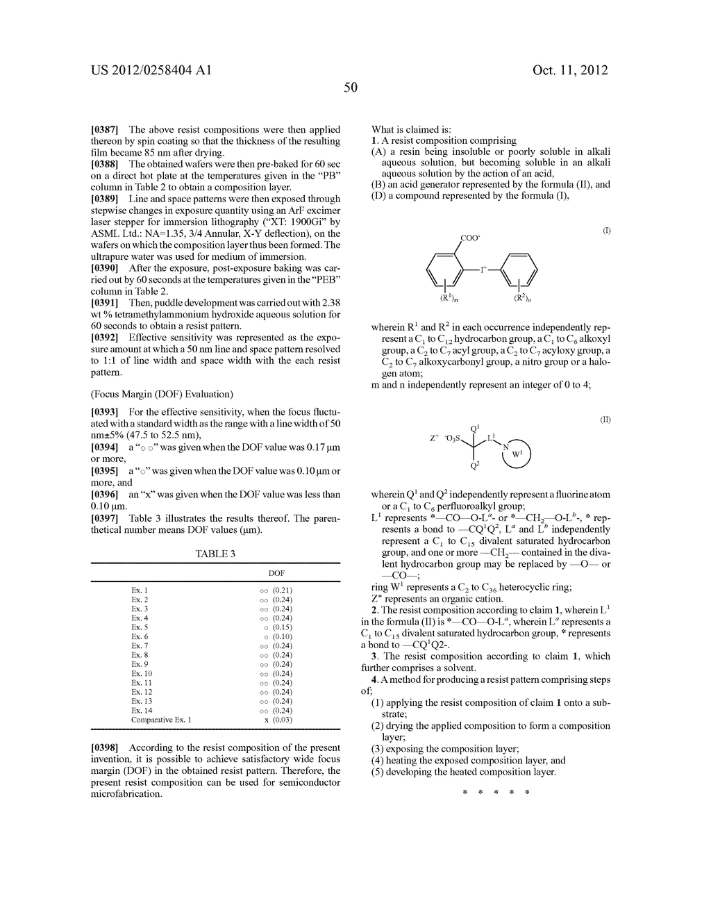RESIST COMPOSITION AND METHOD FOR PRODUCING RESIST PATTERN - diagram, schematic, and image 51