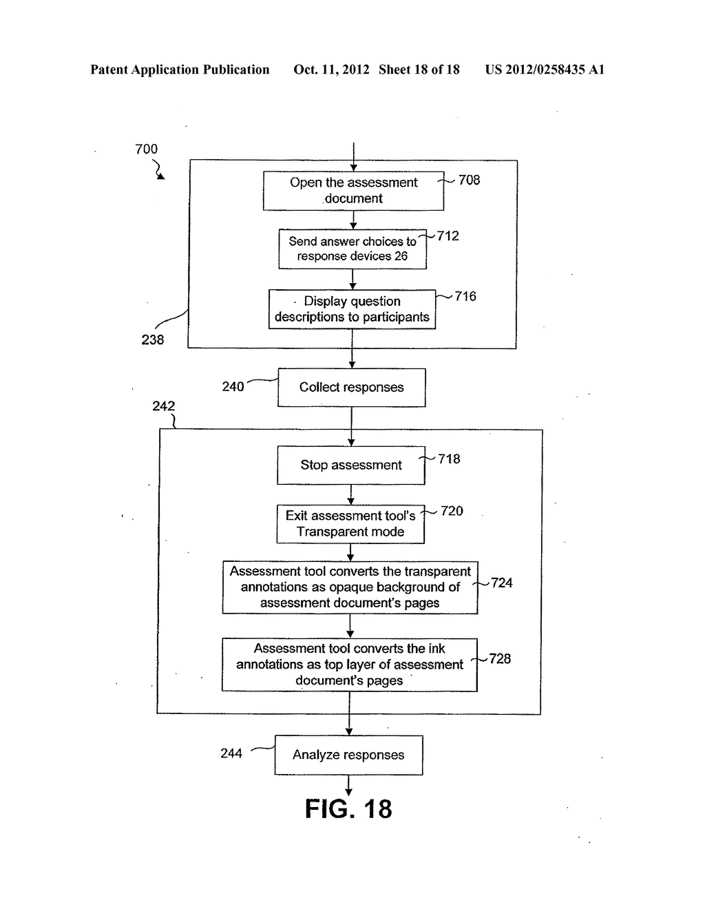 METHOD FOR CONDUCTING AN ASSESSMENT AND A PARTICIPANT RESPONSE SYSTEM     EMPLOYING THE SAME - diagram, schematic, and image 19