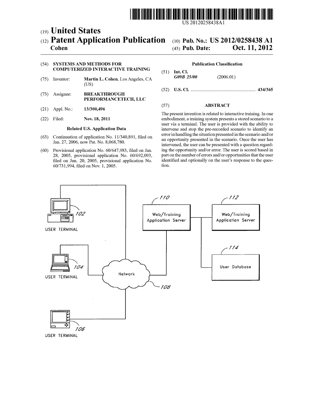 SYSTEMS AND METHODS FOR COMPUTERIZED INTERACTIVE TRAINING - diagram, schematic, and image 01