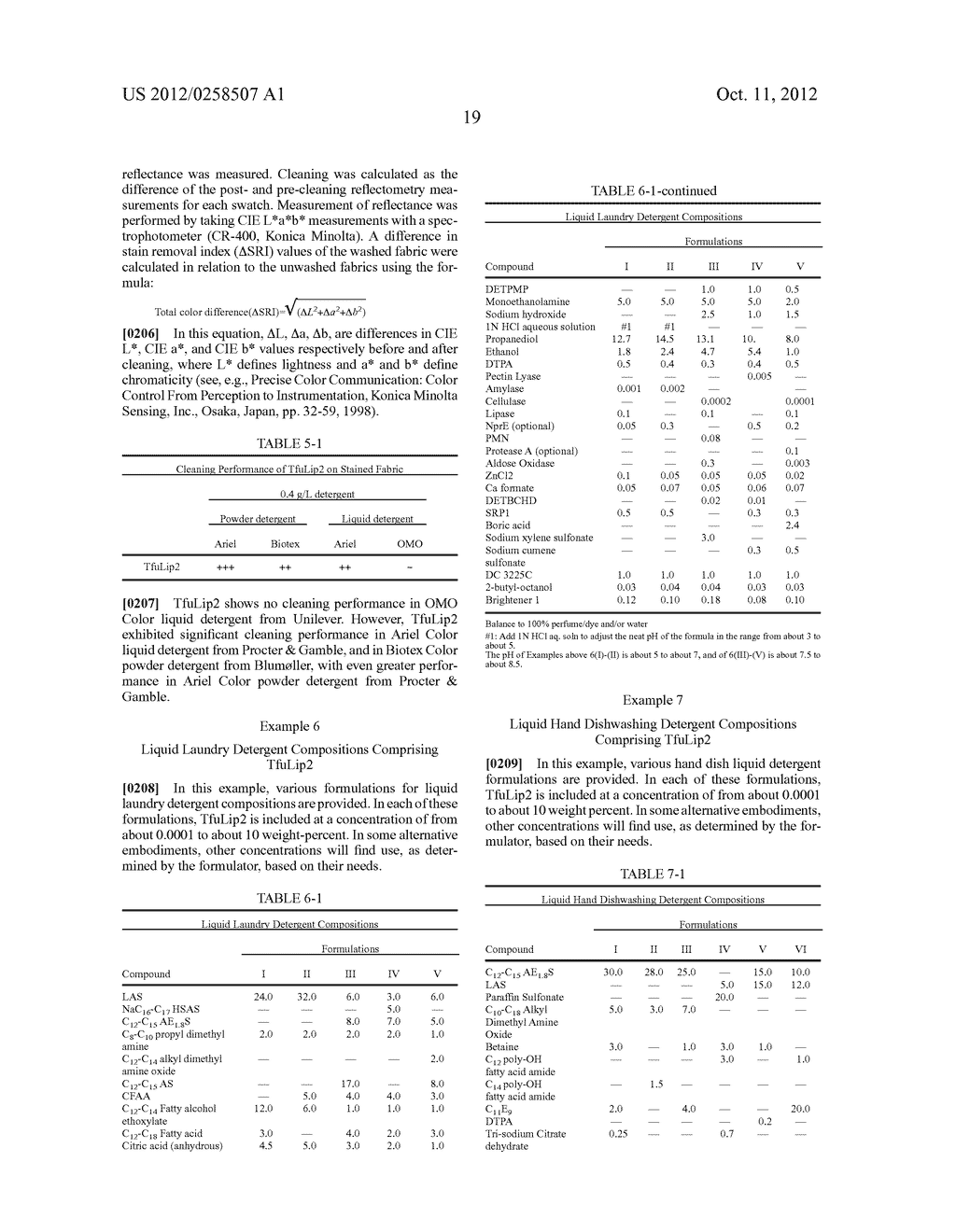 DETERGENT COMPOSITIONS CONTAINING THERMOBIFIDA FUSCA LIPASE AND METHODS OF     USE THEREOF - diagram, schematic, and image 20