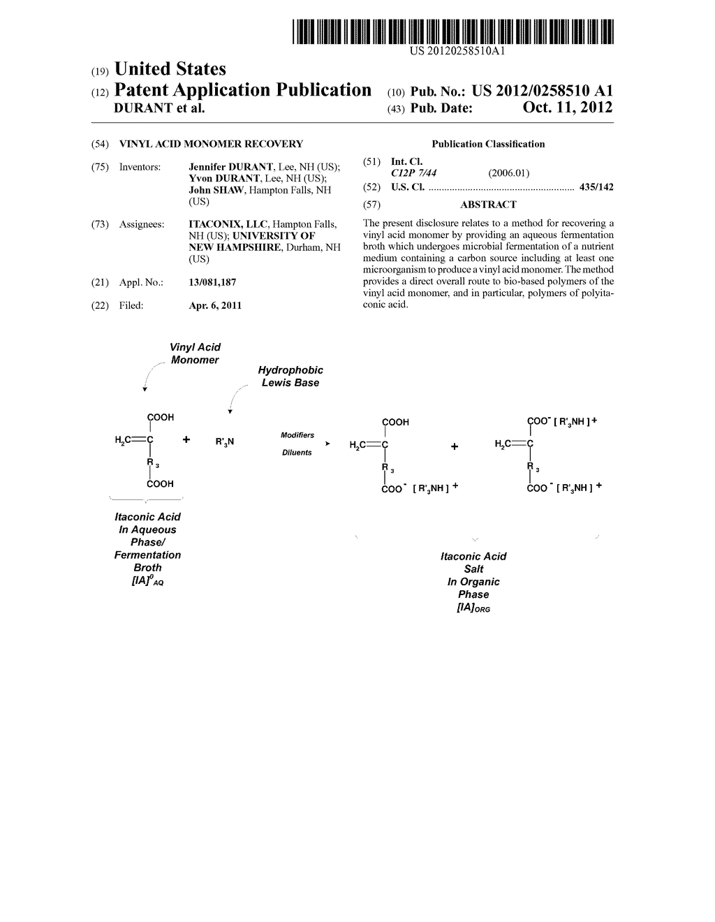 VINYL ACID MONOMER RECOVERY - diagram, schematic, and image 01