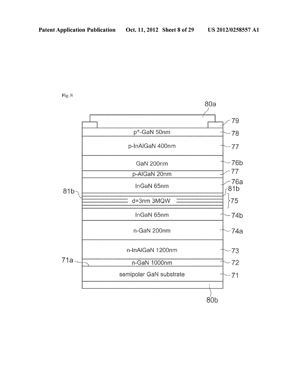 GROUP-III NITRIDE SEMICONDUCTOR LASER DEVICE, METHOD OF FABRICATING     GROUP-III NITRIDE SEMICONDUCTOR LASER DEVICE, AND EPITAXIAL SUBSTRATE - diagram, schematic, and image 09