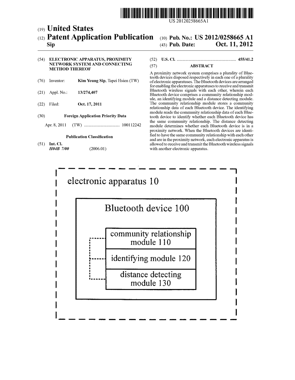 Electronic Apparatus, Proximity Network System and Connecting Method     Thereof - diagram, schematic, and image 01