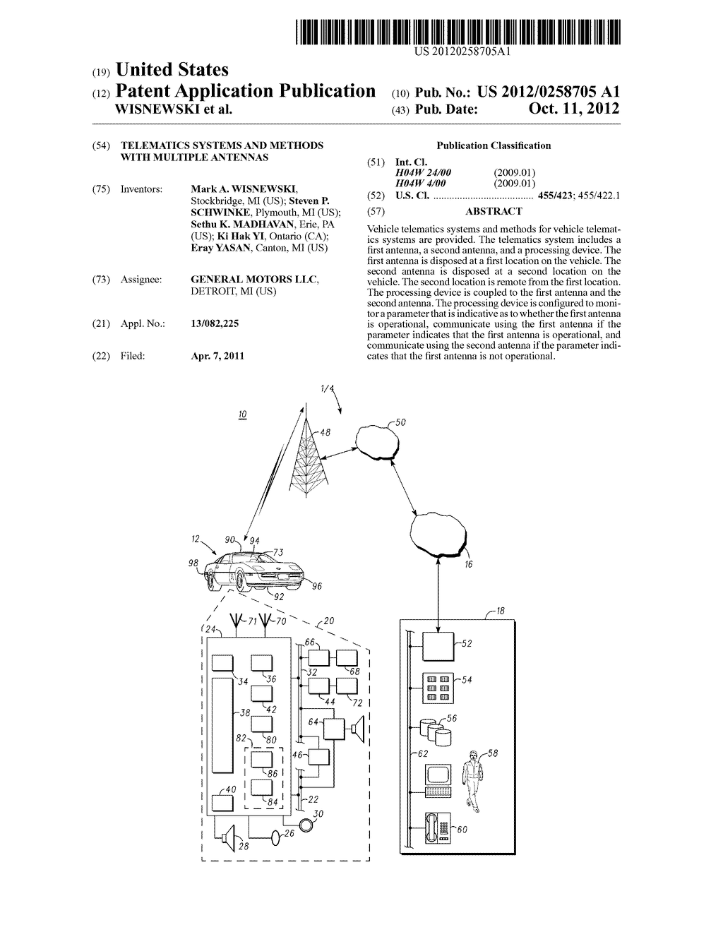 TELEMATICS SYSTEMS AND METHODS WITH MULTIPLE ANTENNAS - diagram, schematic, and image 01