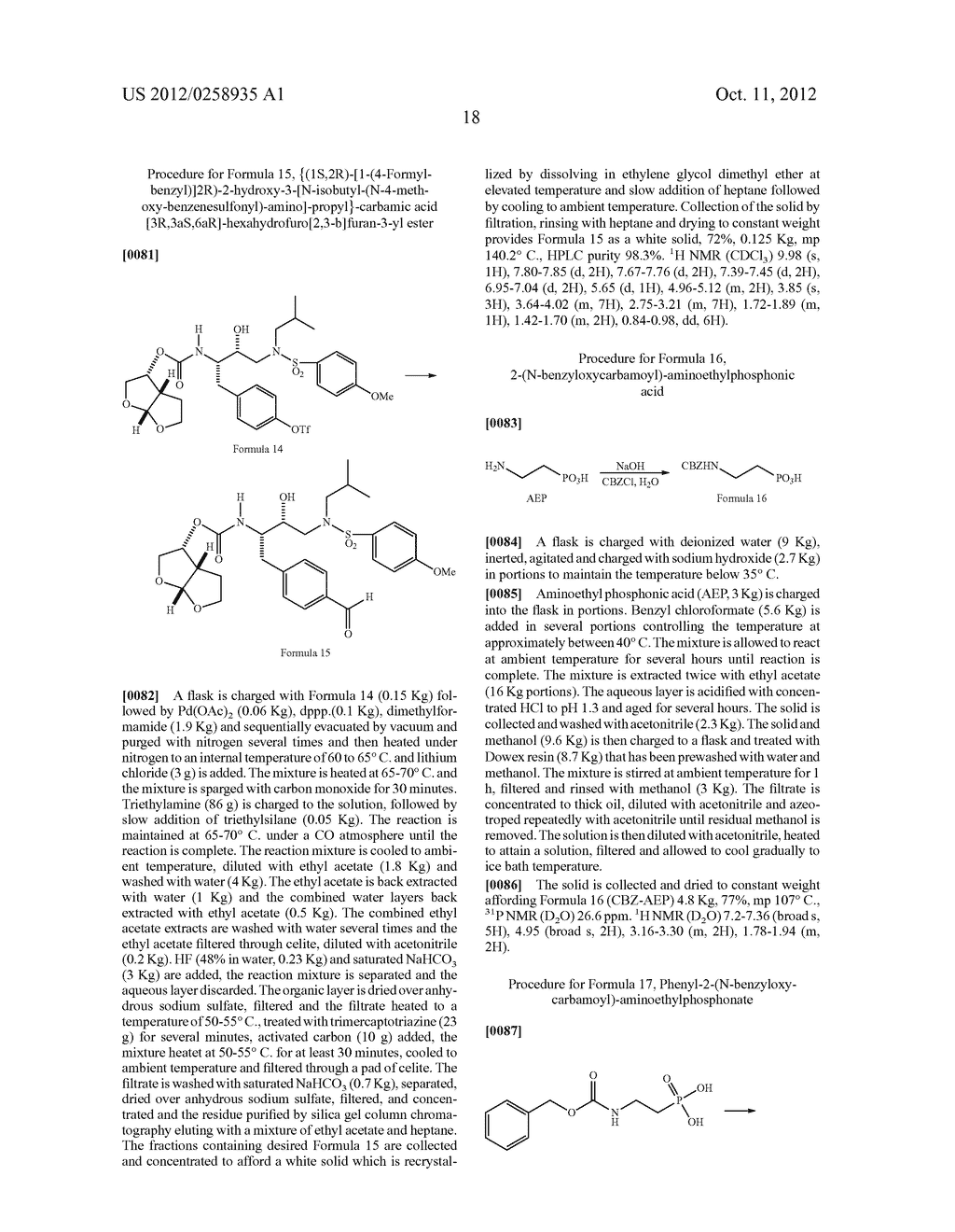 PROCESS FOR PREPARATION OF HIV PROTEASE INHBITORS - diagram, schematic, and image 20