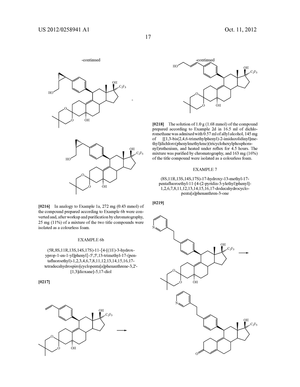 17-HYDROXY-17-PENTAFLUORETHYL-ESTRA-4,9(10)-DIEN-11-ARYL DERIVATIVES,     METHODS FOR THE PRODUCTION THEREOF AND THE USE THEREOF FOR TREATING     DISEASES - diagram, schematic, and image 18