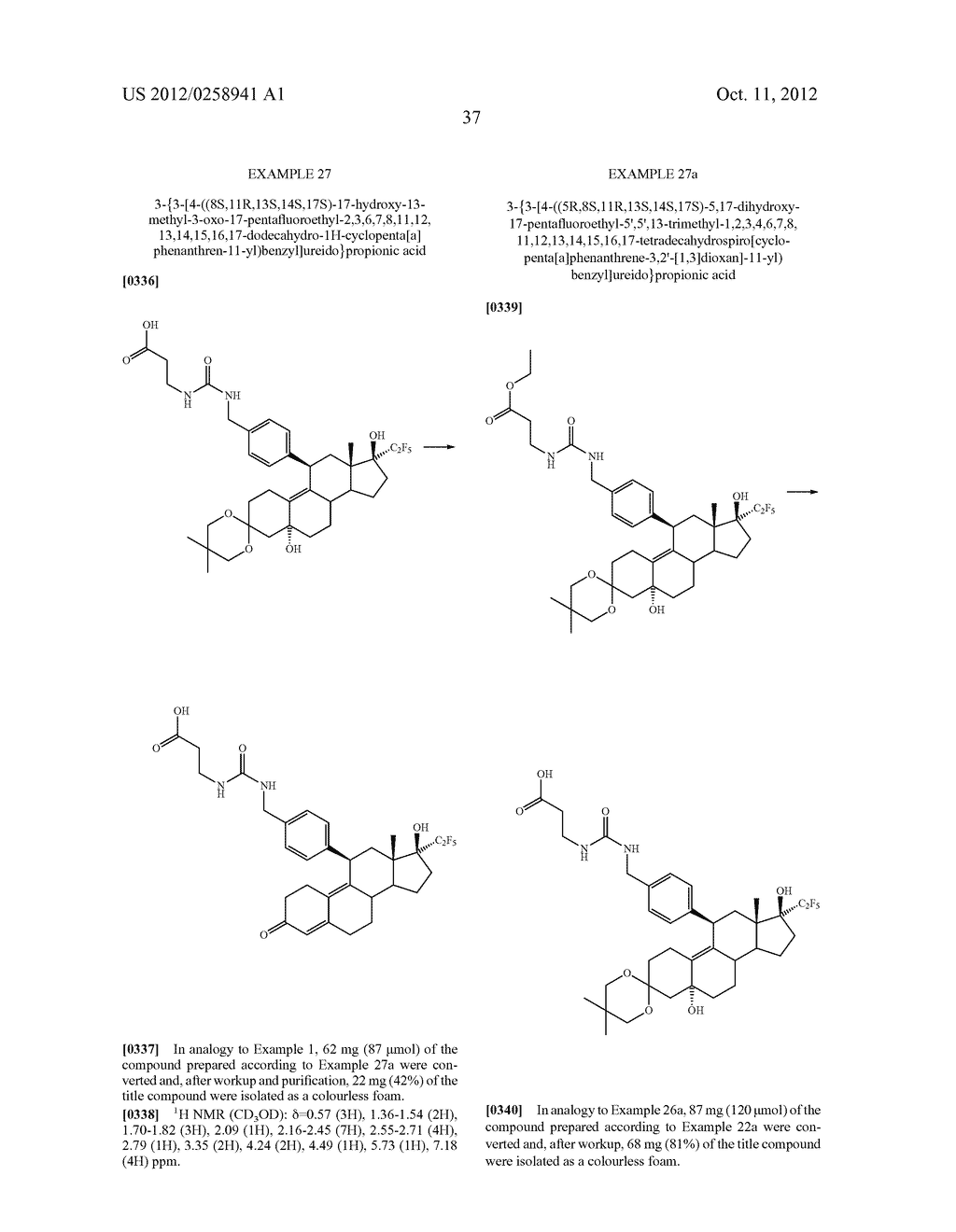 17-HYDROXY-17-PENTAFLUORETHYL-ESTRA-4,9(10)-DIEN-11-ARYL DERIVATIVES,     METHODS FOR THE PRODUCTION THEREOF AND THE USE THEREOF FOR TREATING     DISEASES - diagram, schematic, and image 38