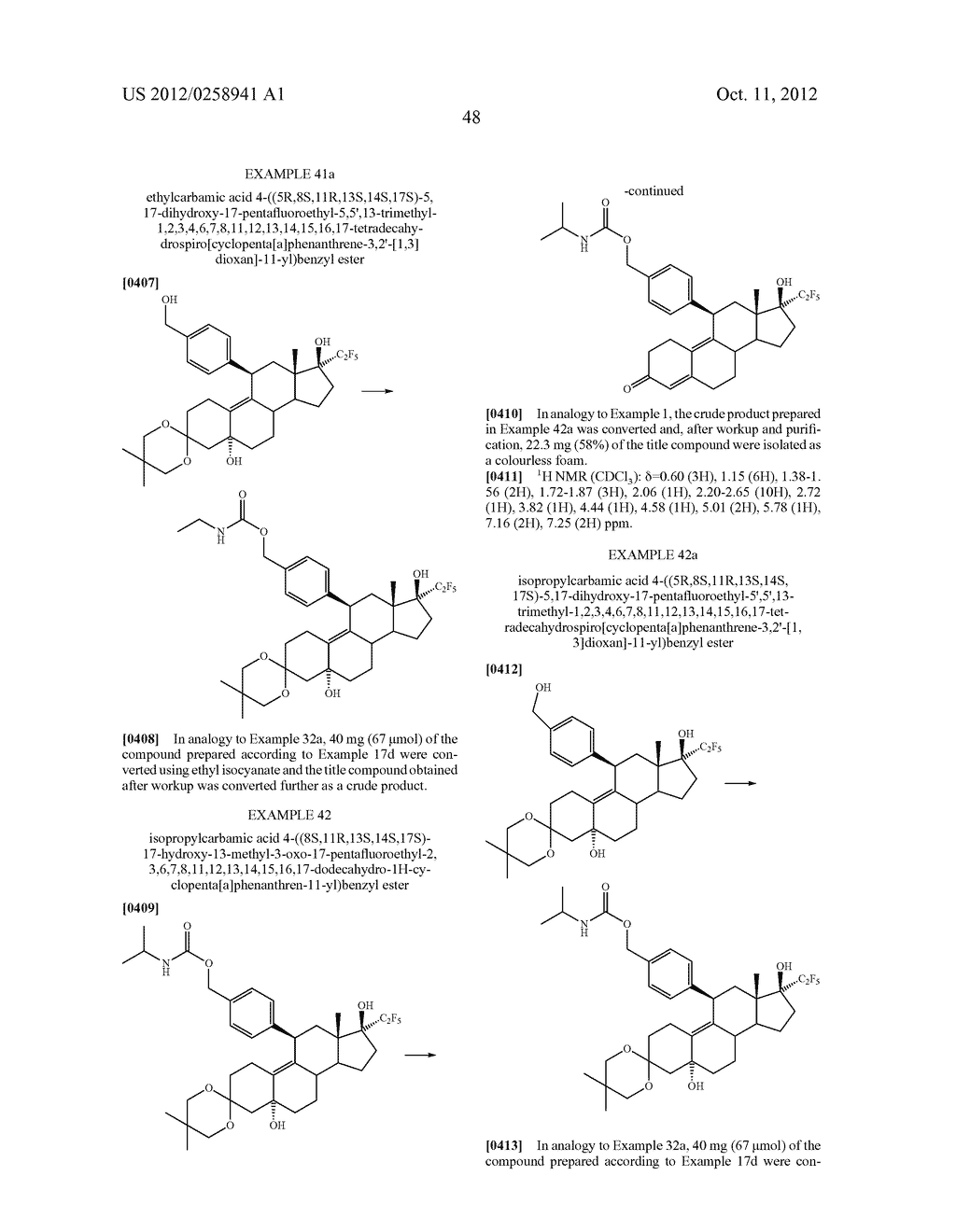 17-HYDROXY-17-PENTAFLUORETHYL-ESTRA-4,9(10)-DIEN-11-ARYL DERIVATIVES,     METHODS FOR THE PRODUCTION THEREOF AND THE USE THEREOF FOR TREATING     DISEASES - diagram, schematic, and image 49