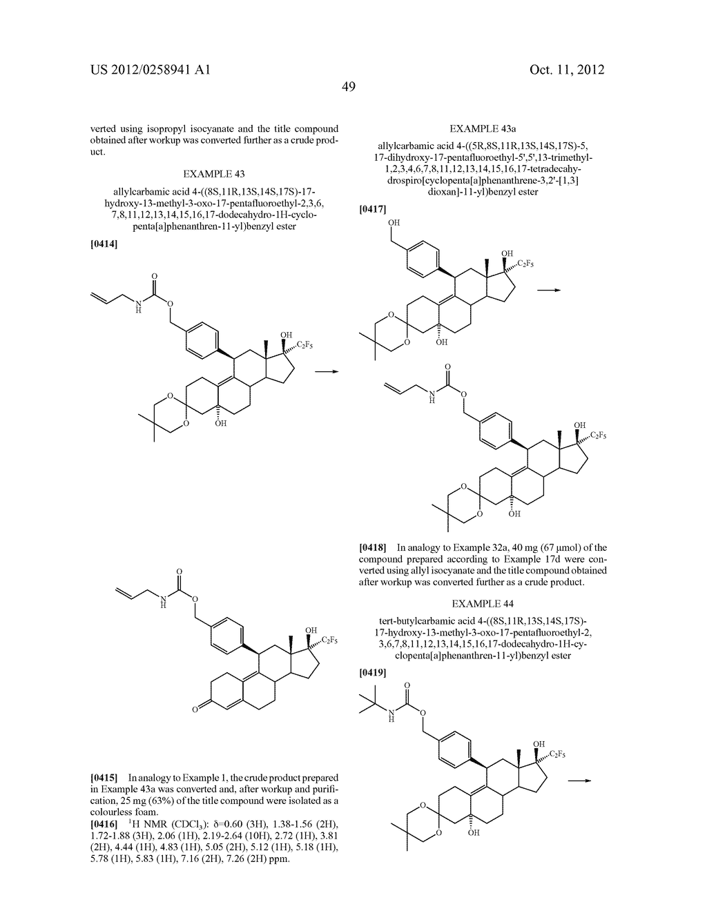 17-HYDROXY-17-PENTAFLUORETHYL-ESTRA-4,9(10)-DIEN-11-ARYL DERIVATIVES,     METHODS FOR THE PRODUCTION THEREOF AND THE USE THEREOF FOR TREATING     DISEASES - diagram, schematic, and image 50