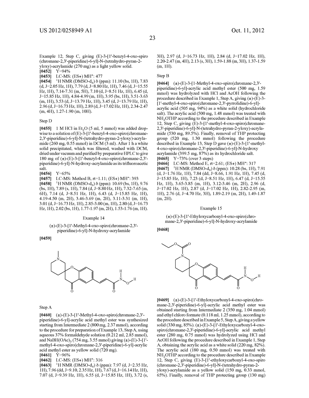 SPIROCYCLIC DERIVATIVES AS HISTONE DEACETYLASE INHIBITORS - diagram, schematic, and image 24