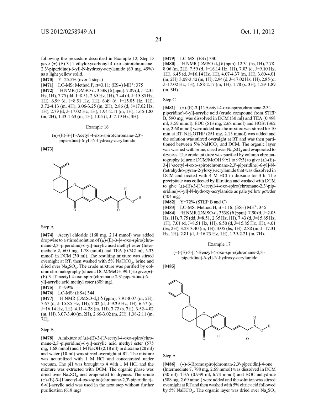 SPIROCYCLIC DERIVATIVES AS HISTONE DEACETYLASE INHIBITORS - diagram, schematic, and image 25