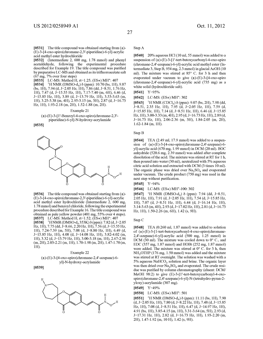 SPIROCYCLIC DERIVATIVES AS HISTONE DEACETYLASE INHIBITORS - diagram, schematic, and image 28