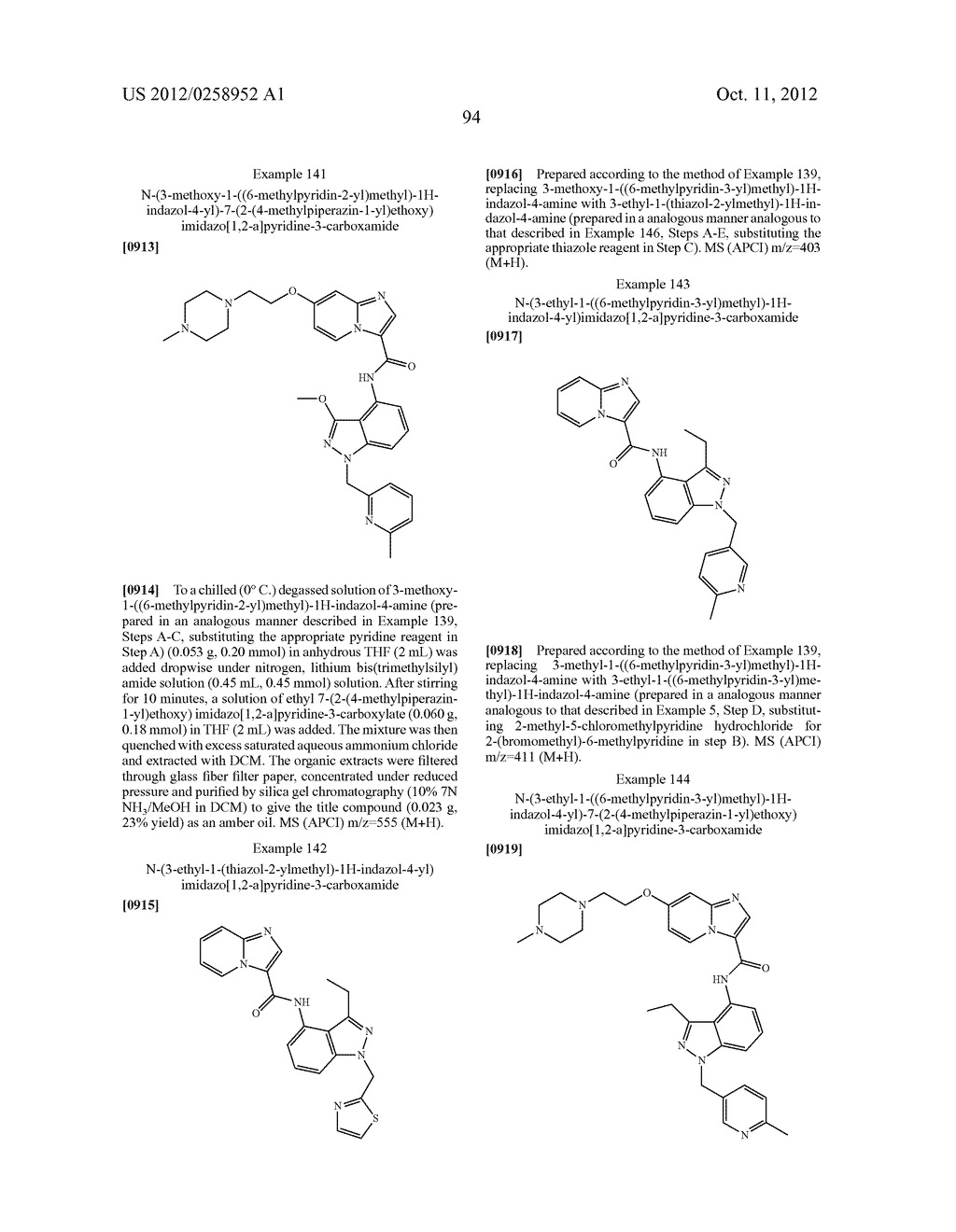 Substituted N-(1H-Indazol-4-yl)Imidazo[1,2-a]Pyridine-3-Carboxamide     Compounds as cFMS Inhibitors - diagram, schematic, and image 95