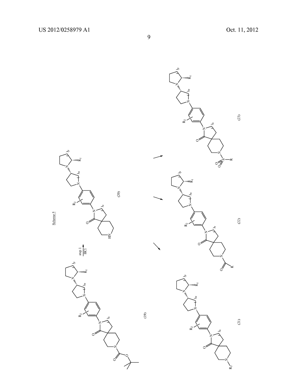 SUBSTITUTED PIPERIDINE SPIRO PYRROLIDINONE AND PIPERIDINONE, PREPARATION     AND THERAPEUTIC USE THEREOF - diagram, schematic, and image 10