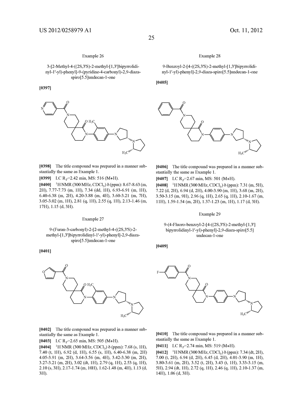 SUBSTITUTED PIPERIDINE SPIRO PYRROLIDINONE AND PIPERIDINONE, PREPARATION     AND THERAPEUTIC USE THEREOF - diagram, schematic, and image 26