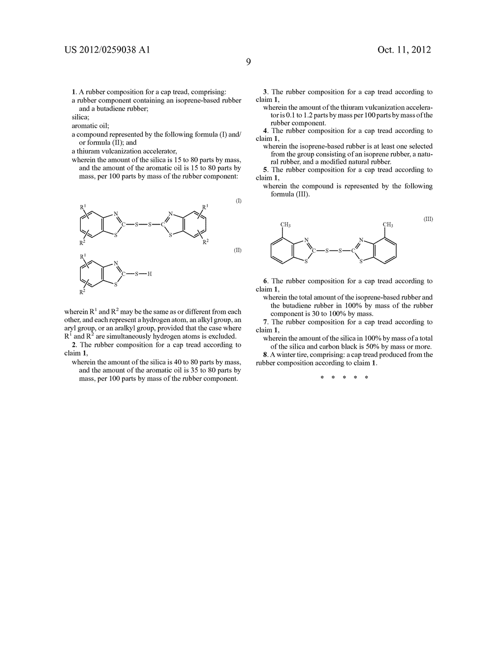 RUBBER COMPOSITION FOR CAP TREAD AND WINTER TIRE - diagram, schematic, and image 10