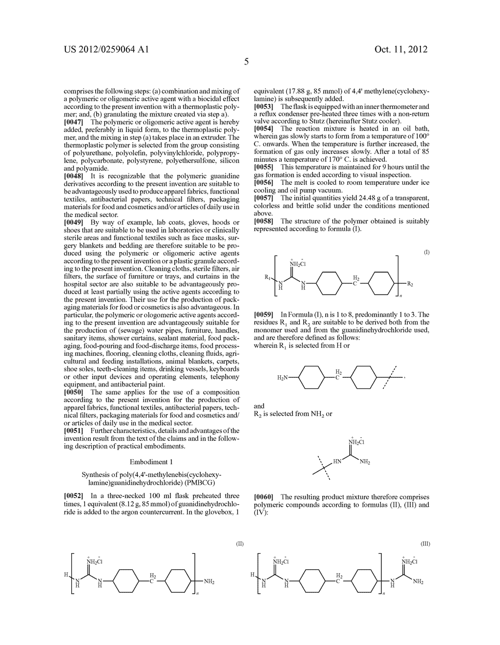 Polymeric or Oligomeric Active Ingredients Having a Biocidal Effect,     Method for the Production Thereof, and Composition Comprising a Polymeric     or Oligomeric Active Ingredient - diagram, schematic, and image 07