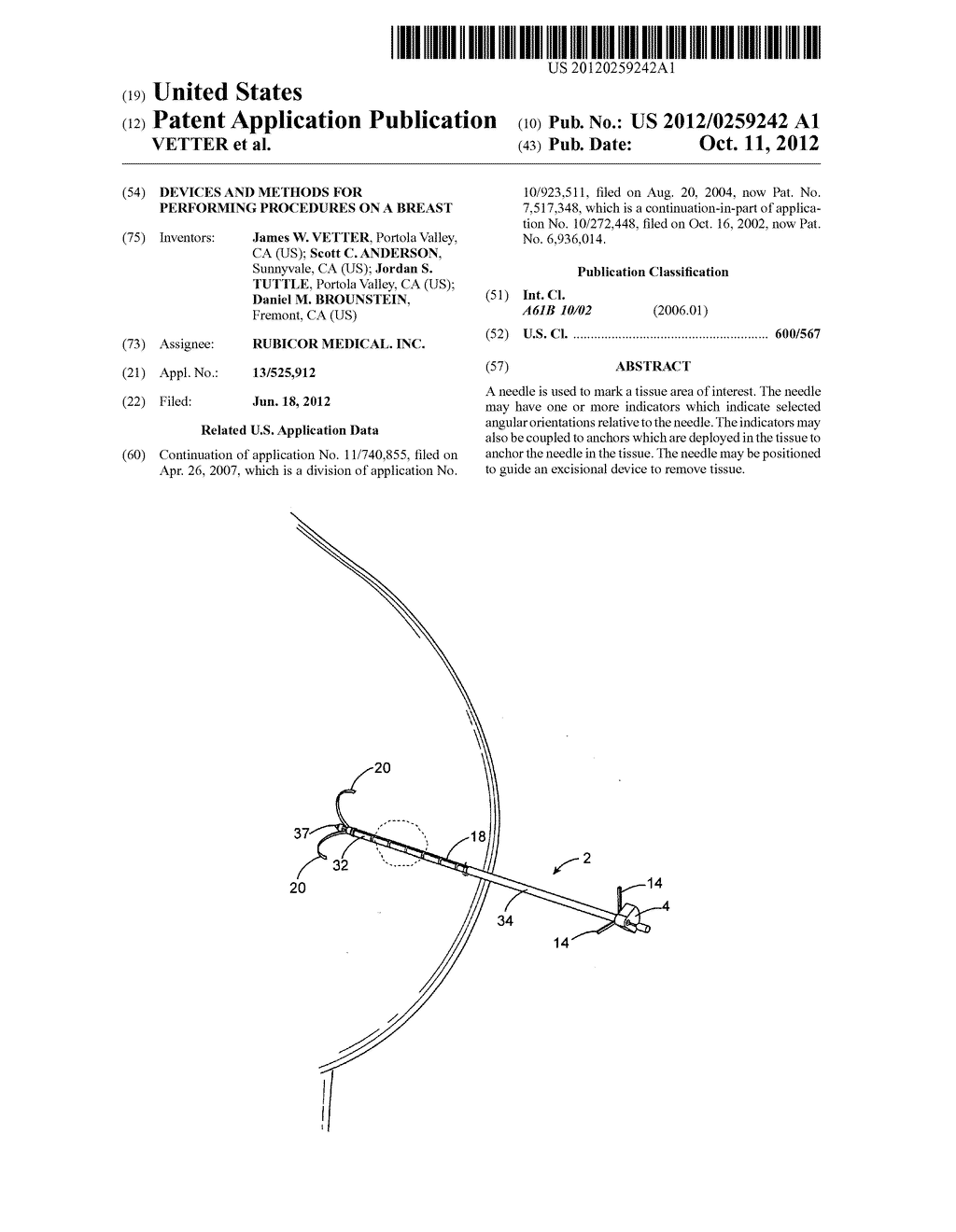DEVICES AND METHODS FOR PERFORMING PROCEDURES ON A BREAST - diagram, schematic, and image 01