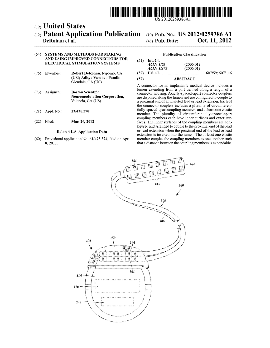 SYSTEMS AND METHODS FOR MAKING AND USING IMPROVED CONNECTORS FOR     ELECTRICAL STIMULATION SYSTEMS - diagram, schematic, and image 01