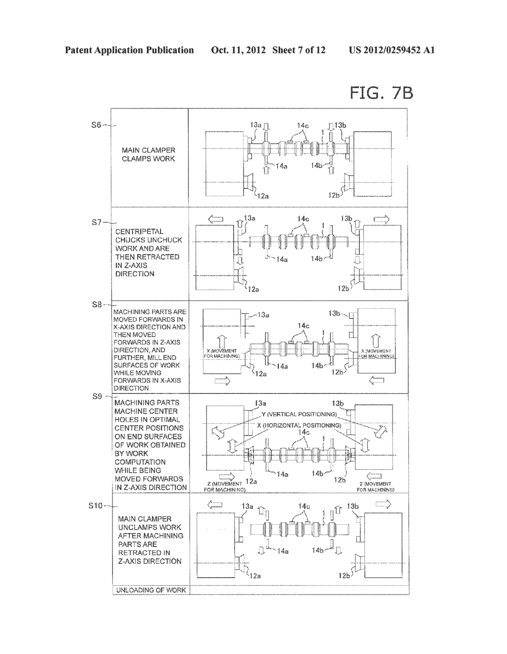 CENTER HOLE MACHINING METHOD FOR SHAFT BLANK AND CENTER HOLE MACHINING     APPARATUS - diagram, schematic, and image 08