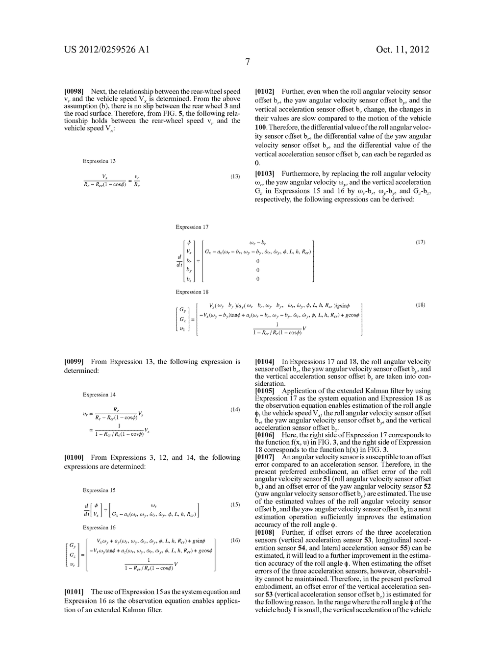 ROLL ANGLE ESTIMATION DEVICE AND TRANSPORT EQUIPMENT - diagram, schematic, and image 19