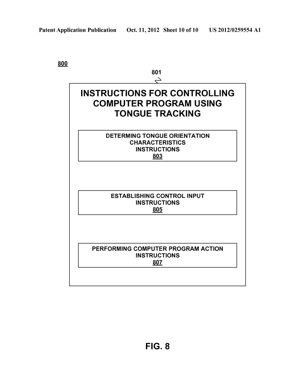 TONGUE TRACKING INTERFACE APPARATUS AND METHOD FOR CONTROLLING A COMPUTER     PROGRAM - diagram, schematic, and image 11