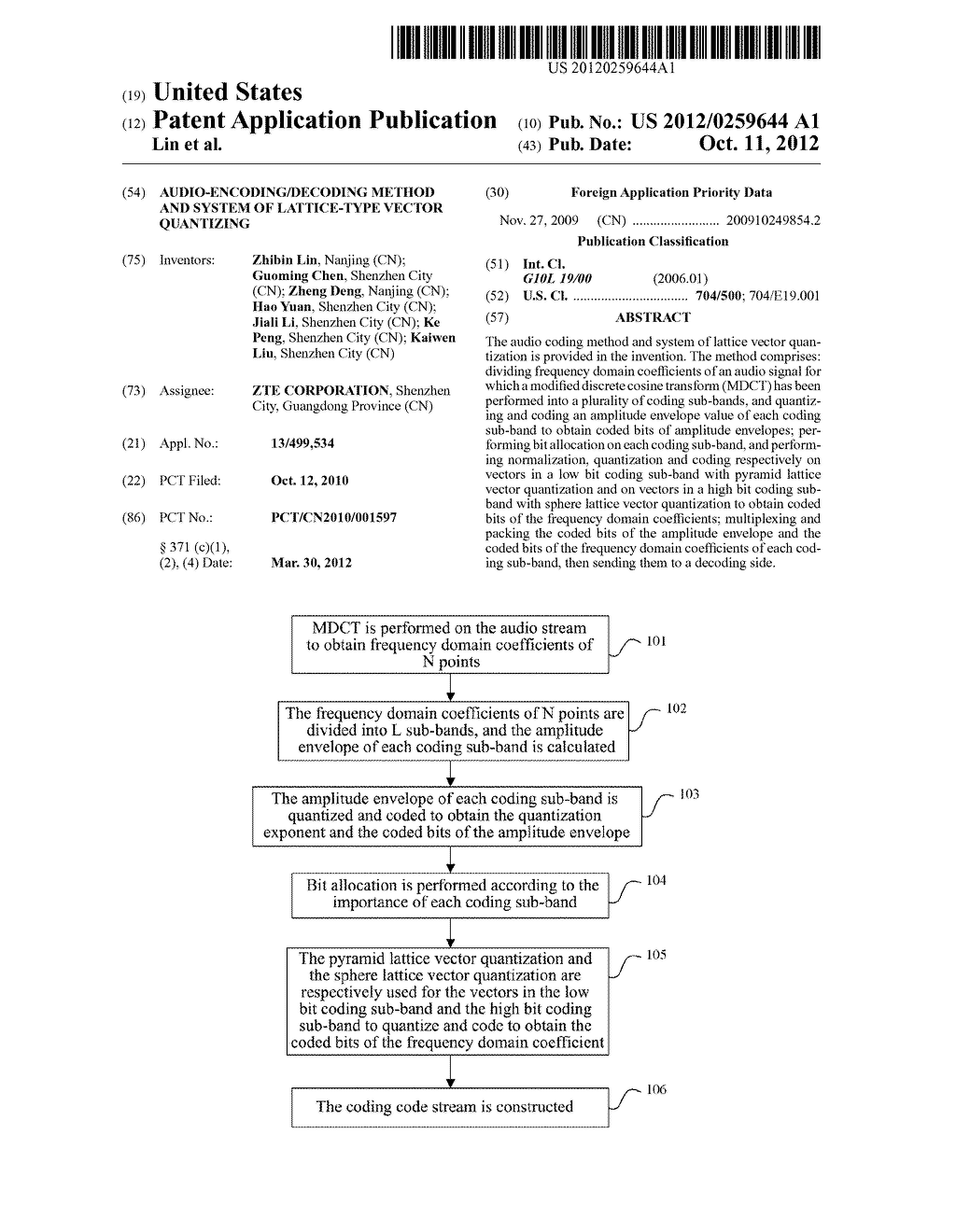 Audio-Encoding/Decoding Method and System of Lattice-Type Vector     Quantizing - diagram, schematic, and image 01