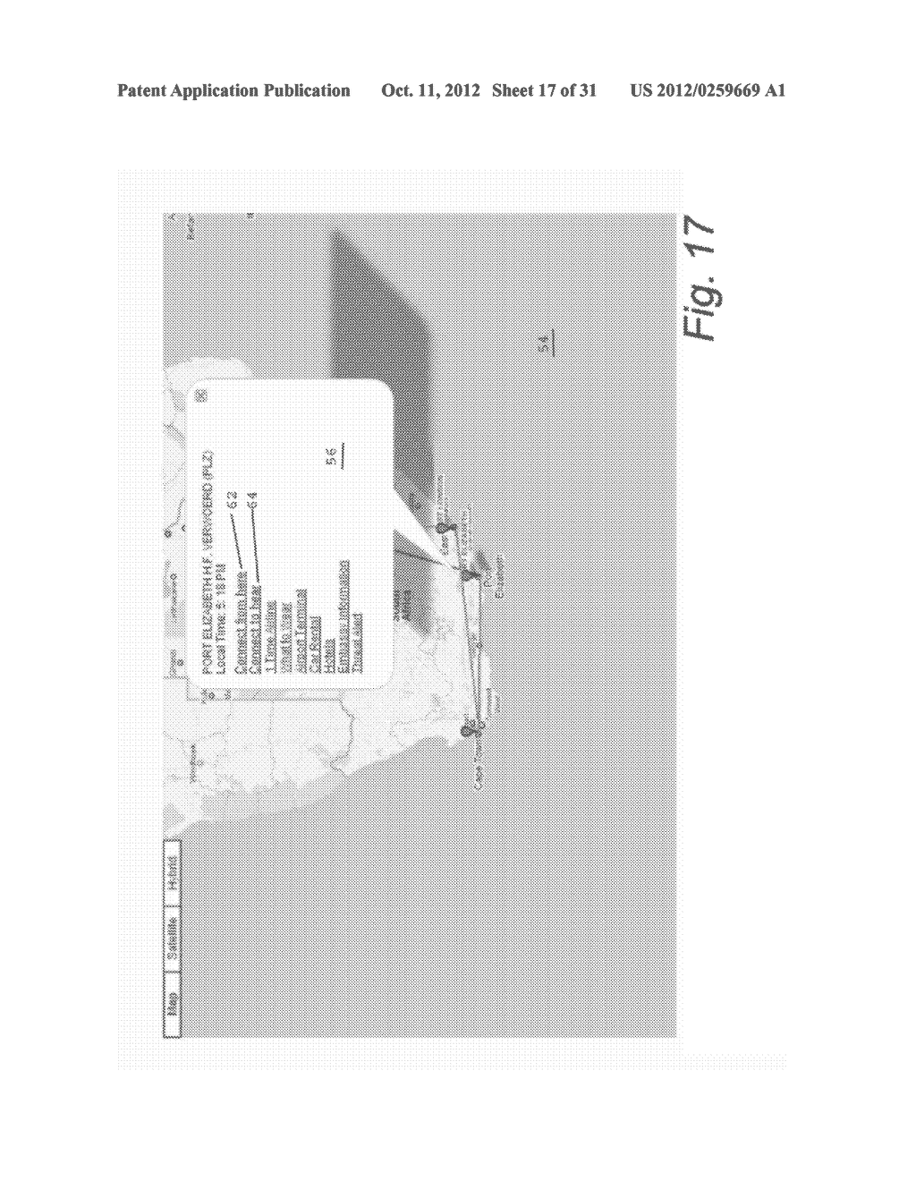 SYSTEM AND METHOD OF GENERATING INTERACTIVE DIGITAL MAPPING INTEGRATION OF     TRAVEL PLANS - diagram, schematic, and image 18