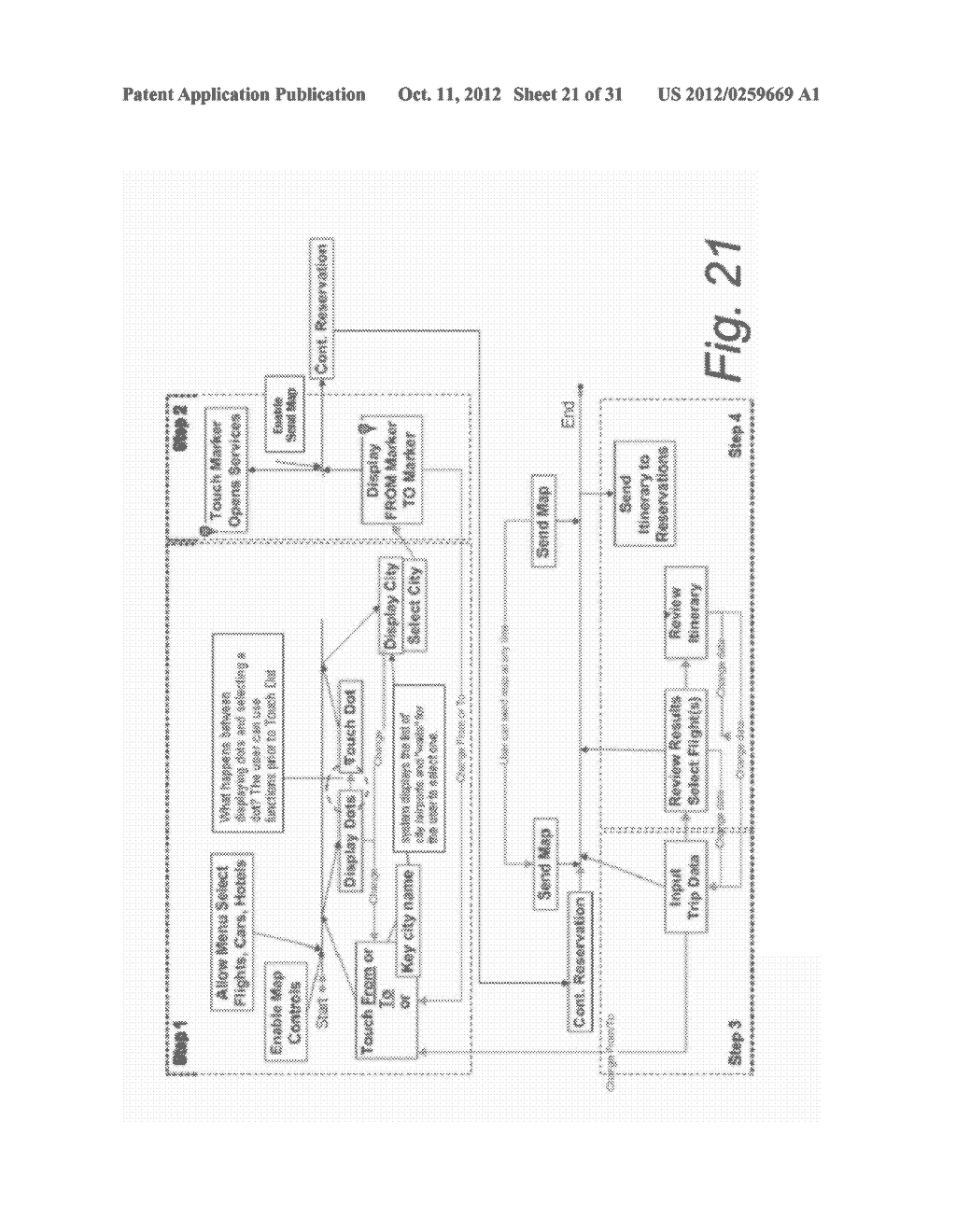 SYSTEM AND METHOD OF GENERATING INTERACTIVE DIGITAL MAPPING INTEGRATION OF     TRAVEL PLANS - diagram, schematic, and image 22