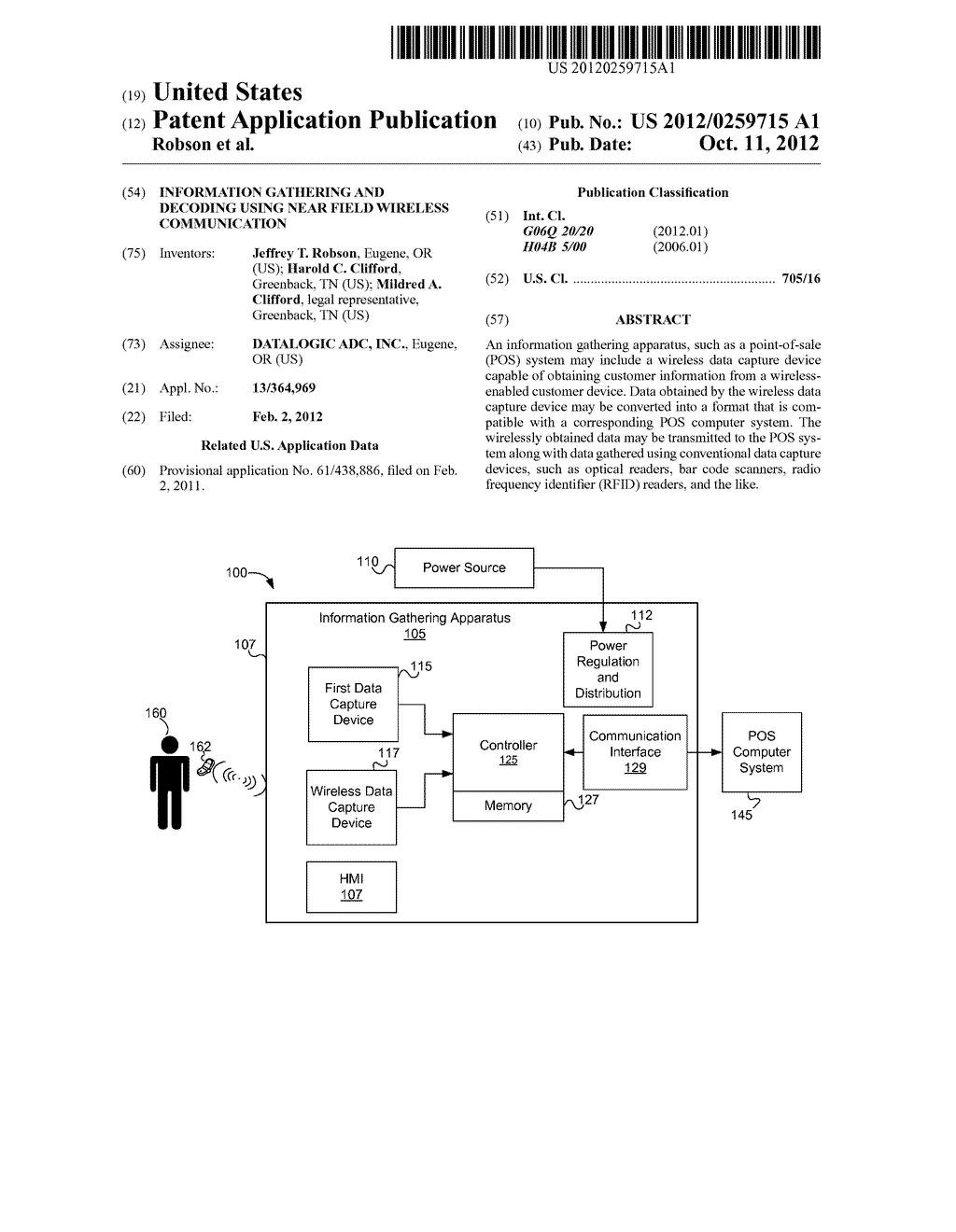 INFORMATION GATHERING AND DECODING USING NEAR FIELD WIRELESS COMMUNICATION - diagram, schematic, and image 01