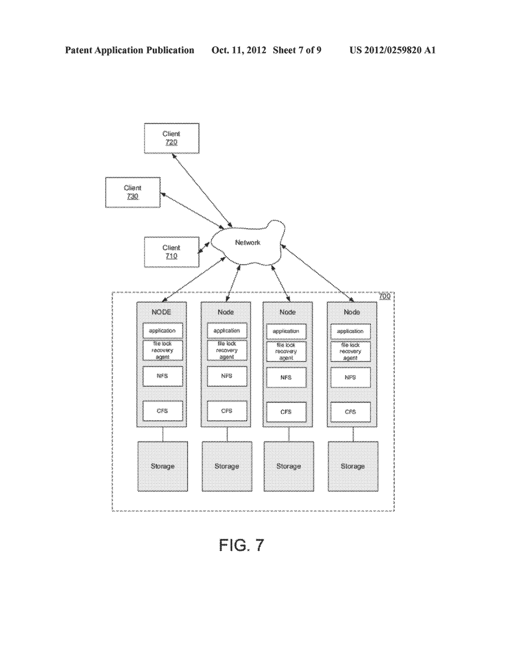 METHOD AND SYSTEM FOR RESTARTING FILE LOCK SERVICES AT AN ADOPTIVE NODE     DURING A NETWORK FILESYSTEM SERVER MIGRATION OR FAILOVER - diagram, schematic, and image 08