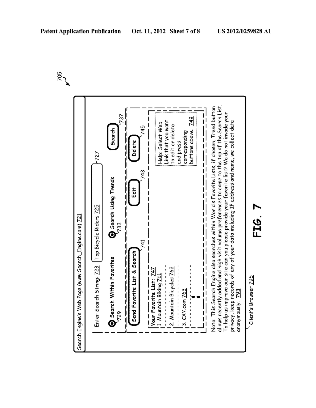 NETWORK SEARCH ENGINE USING OBJECTIVE AND SUBJECTIVE USER FAVORITES FOR     SEARCHING - diagram, schematic, and image 08