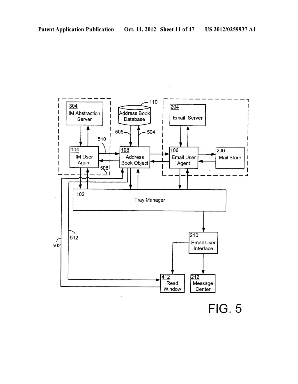 INITIATING INSTANT MESSAGING (IM) CHAT SESSIONS FROM EMAIL MESSAGES - diagram, schematic, and image 12